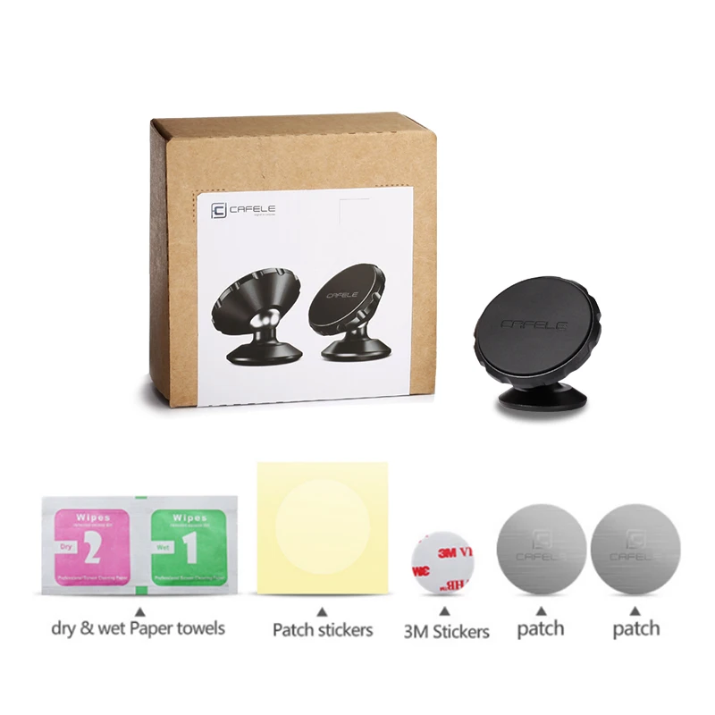  Cafele Magnetische Auto Telefon Halter 360 Grad Rotation Aluminium Legierung Magnet Auto Halterung 