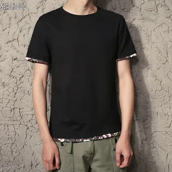 

Free shipping plus size clothing men's fat guys t shirt men 6xl 7xl 8xl Patchwork cotton o-neck short-sleeve T-shirt