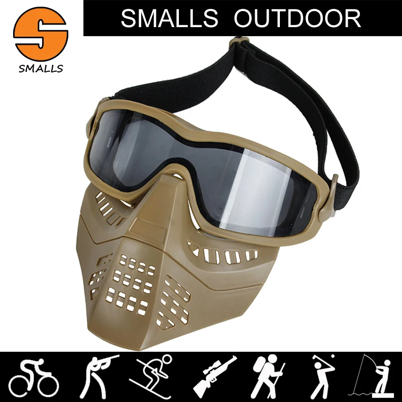 

hunting gear accessories tactical anti-fog split-type wind goggle QD mesh breathable high-strength lens glasses for shooting