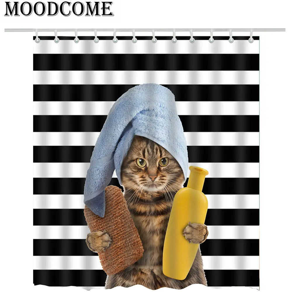 Aliexpress.com-:-Buy-Cat-Printed-Shower-Curtain-Bathroom-...
