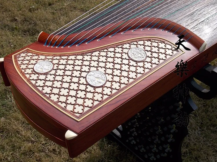 Китайский палисандр guzheng Dunhuang Китай Профессиональная игра 21 струнный инструмент музыкальный традиционный этнический Zither Zheng 694KK