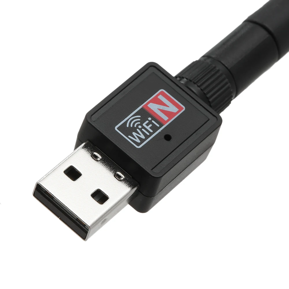 Беспроводной USB WiFi адаптер Dongle 600 Мбит/с 2,4 ГГц сетевой LAN карты 802.11b/g/n стандарт w/2dBi антенна для настольных ПК компьютеров