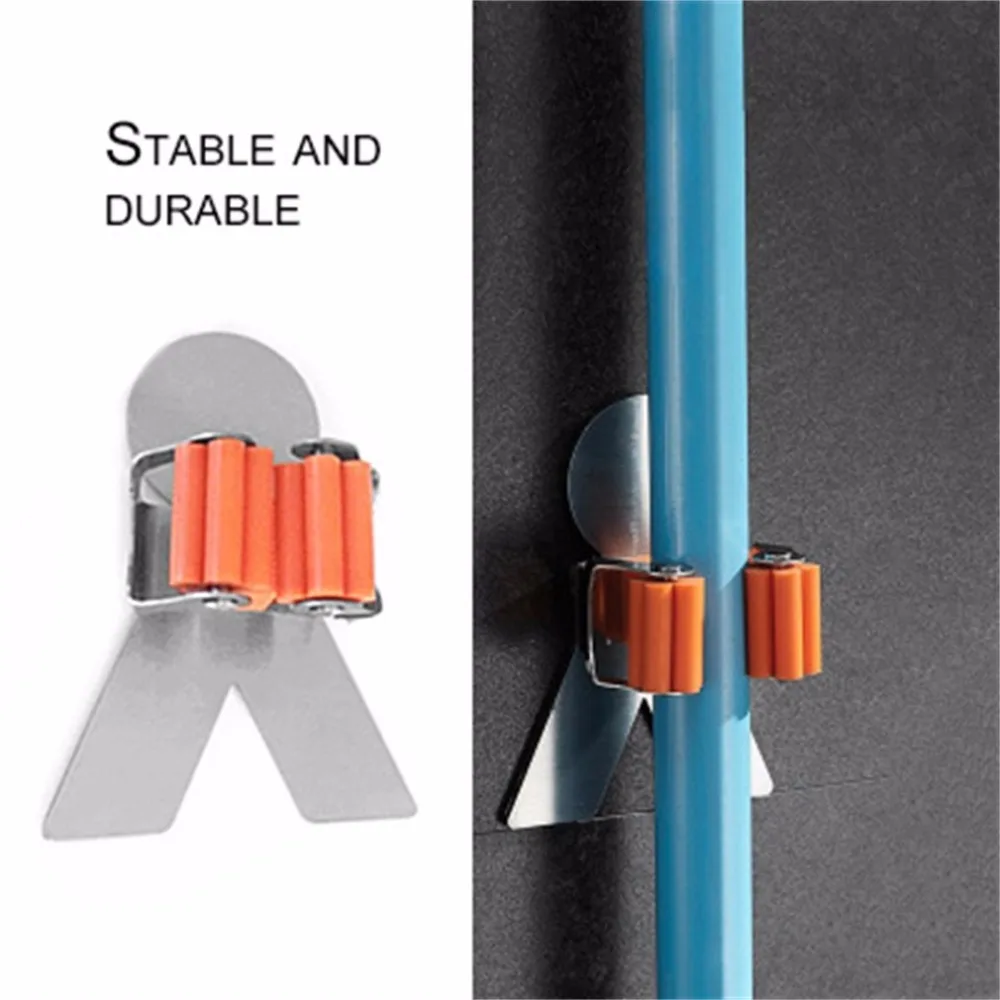 Buy 304 Stainless Steel Mop Hooks Brush Broom Storage