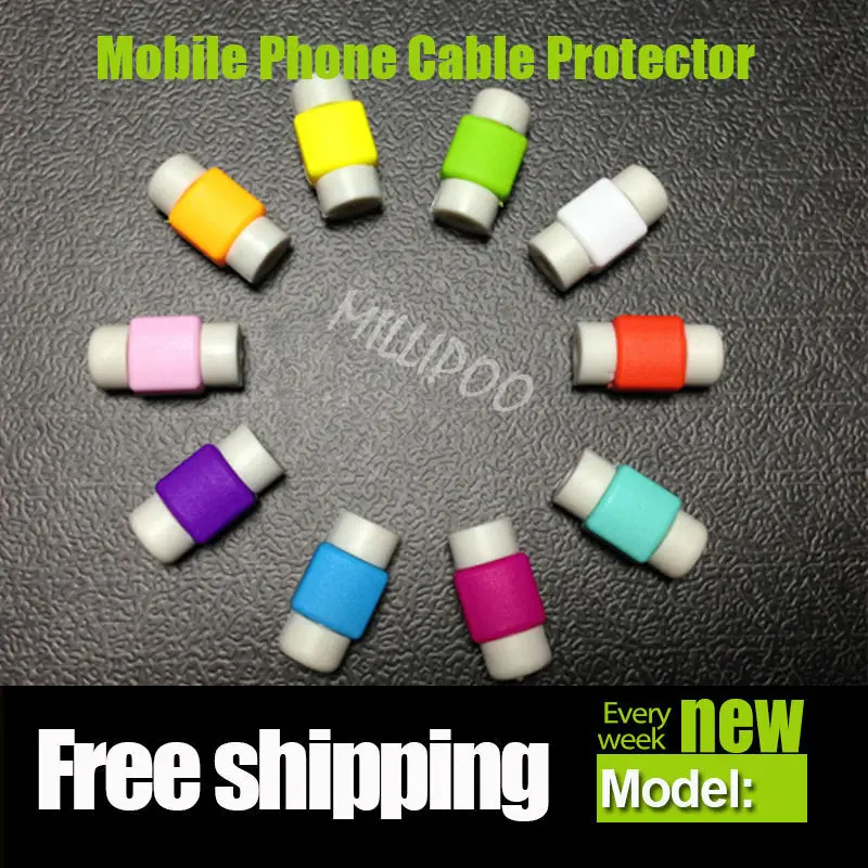 Free Shipping Mobile Phone Cable Protector, Cellphone Cord Protector