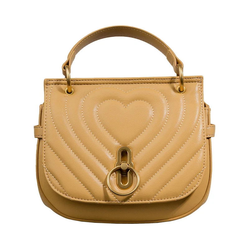 

Ladies luxury 2019 New Women Saddle Handbags Genuine Leather Soft Thread Love Design Bag Lady Shoulder Crossbody Messenger Bags