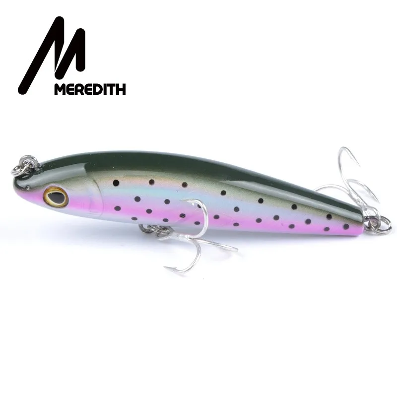 Популярная модель рыболовной приманки от Meredith в розницу, жесткая приманка разных цветов, поппер 90 мм 15,5 г, плавающие наживки