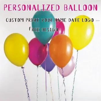 

100 pcs free shipping custom balloon printing logo Free drawing Custom Advertising print logo latex balloons