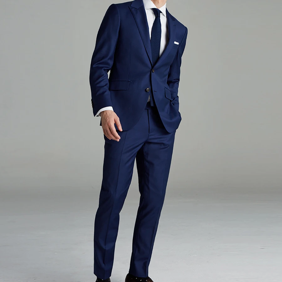 

Royal Blue Men's Business Suit Grooms Suit Wedding Dresses Custom Suit New Mens Fashion Slim Suit Casual 2Pcs (Jacket+Pants)