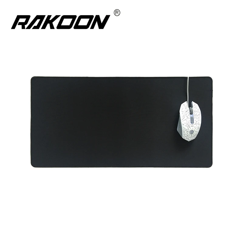 Rakoon 30*60 см игровой коврик для мыши черный красный/синий/черный/зеленый замок край резиновый коврик для скоростной Мыши для ПК ноутбука Dota 2 - Цвет: Black30x60cm
