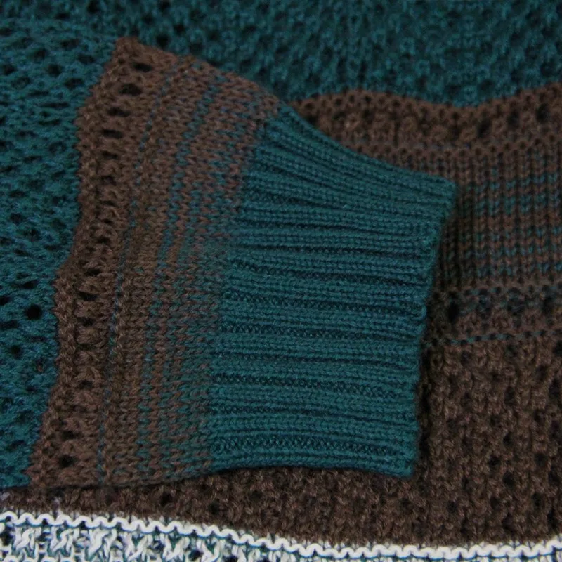 Модные женские кардиганы плащ вязаный свитер в стиле пэчворк в полоску выдалбливают Трикотаж с бахромой винтажные Топы качели верхняя одежда женская