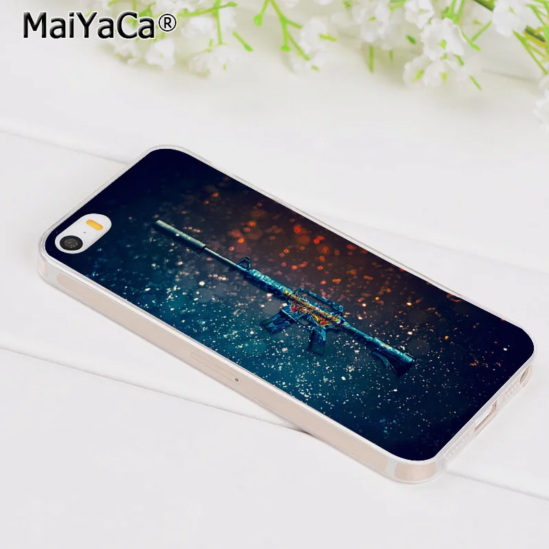 Чехол для телефона MaiYaCa cs go С Пистолетной игрой для iPhone 6S 6plus 7plus 8 8Plus X XS XR 5 5S 11pro max 11pro чехол