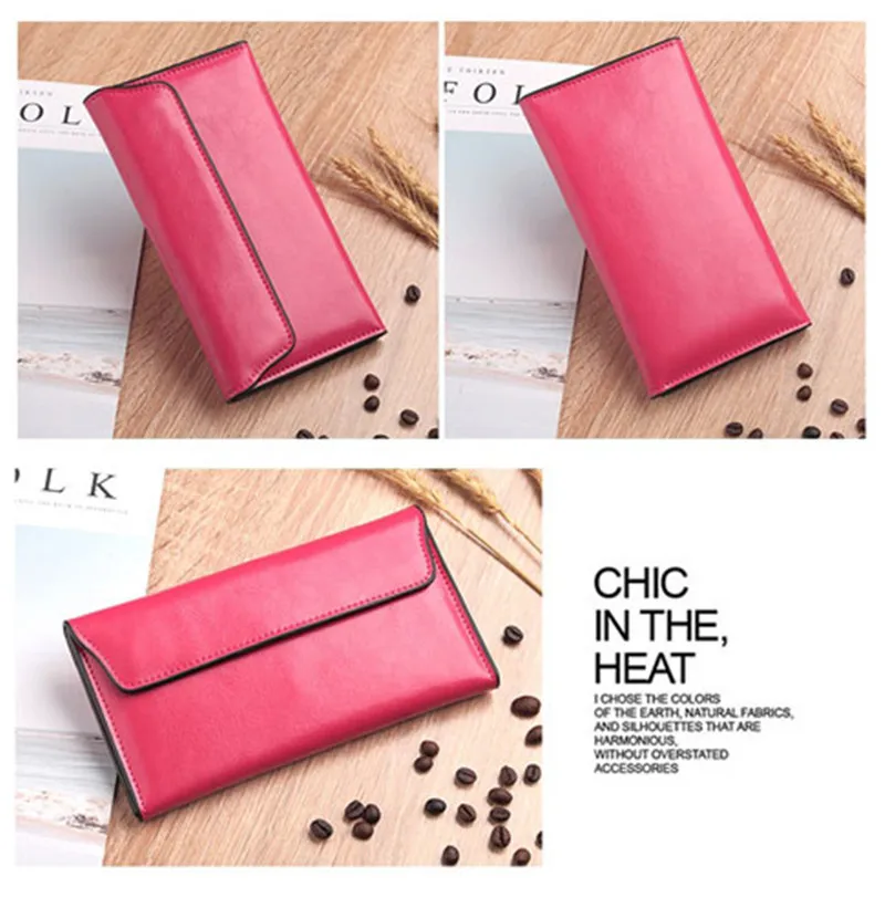 Women'S Genuine Leather Wallet Women Long Purse Clutch Money Phone Card Holder Female Wallet Soft Leather Carteira Feminina 2018 main (13)