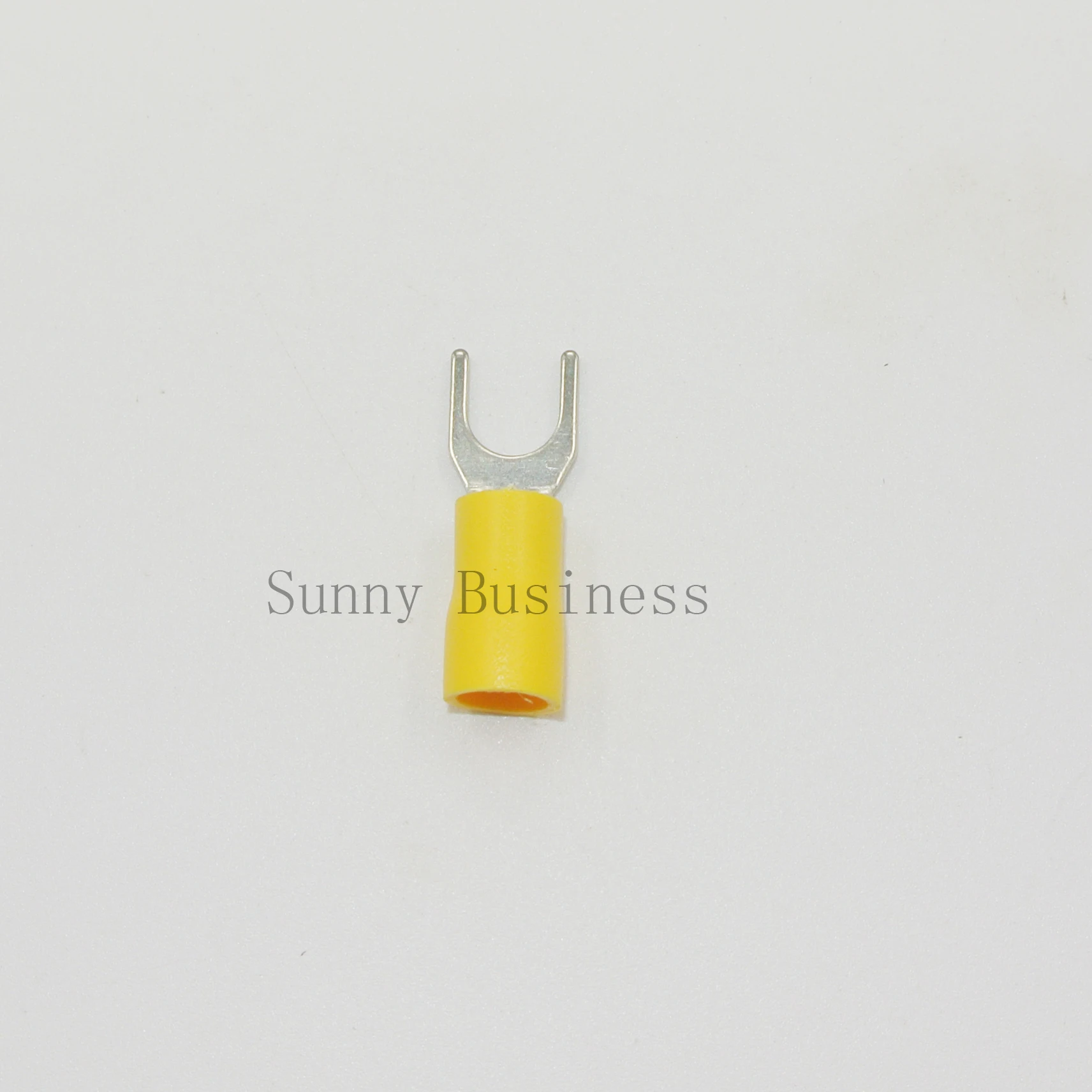50PCS 12 10 AWG 6 Yellow internal insulated fork terminal connectorin