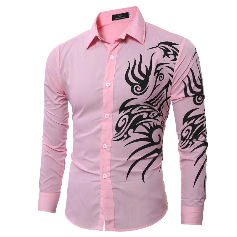 2019 Spring Autumn Features Shirts Men Casual Jeans Shirt New Arrival Long Sleeve Casual Slim Fit Male Shirts