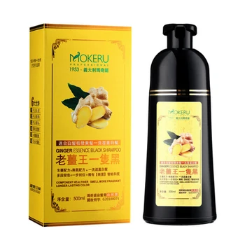 

1Bottle Long Unisex Lasting Fast 5 Mins Ginger Black Hair Shampoo Organic Pure Natural Hair Dye Shampoo For Hair For Women