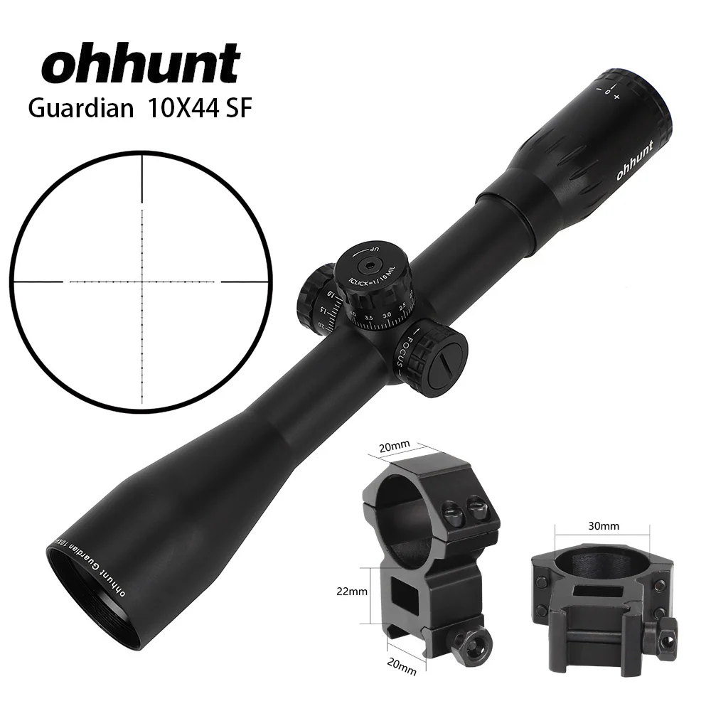 Ohhunt Guardian 10X44 SF охотничий оптический прицел проволока сетка боковая параллакса стрельба прицел для тактической винтовки - Цвет: 30mm-Picatinny-SGK