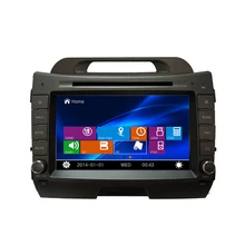 Free Shipping 2011 2012 2013 2014 2015 Kia Sportage R 2 din Car DVD Player radio GPS RDS Bluetooth IPOD+Russia Menu