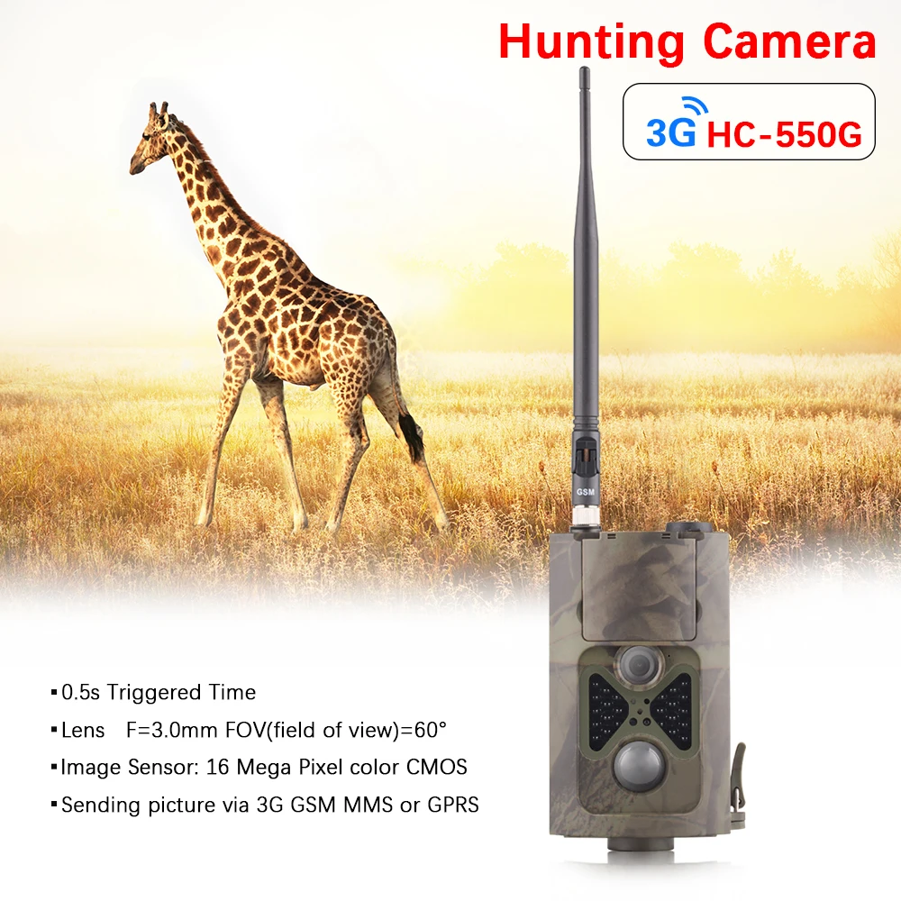 

Suntekcam 3G MMS Email Trail Cameras 1080P Photo Traps Scouting Hunting Camera 16MP Outdoor Surveillance HC550G Wild Cam