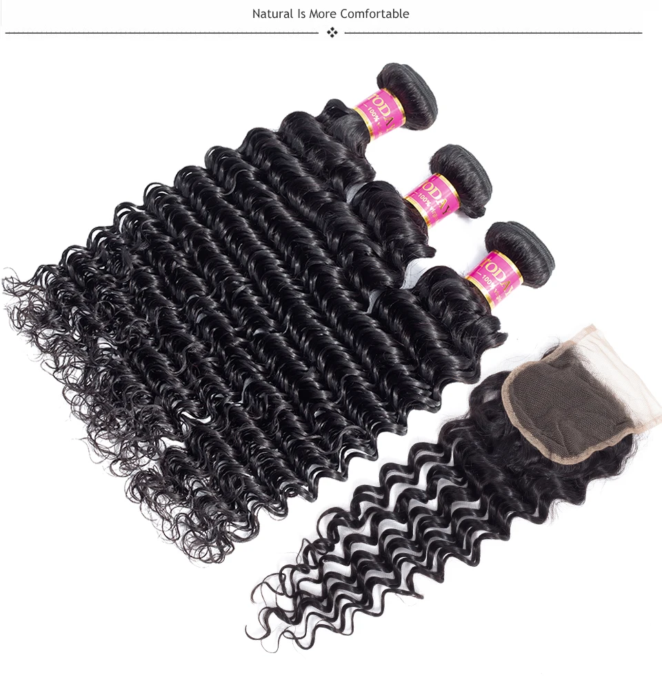 brazilian hair weave bundles with closure