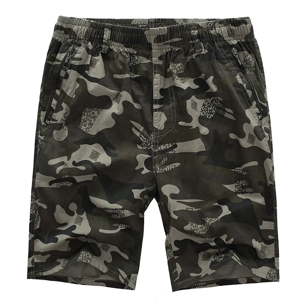 Мужские шорты Карго крутые камуфляжные летние мужские повседневные однотонные пляжные рабочие брюки карго шорты ретро шорты