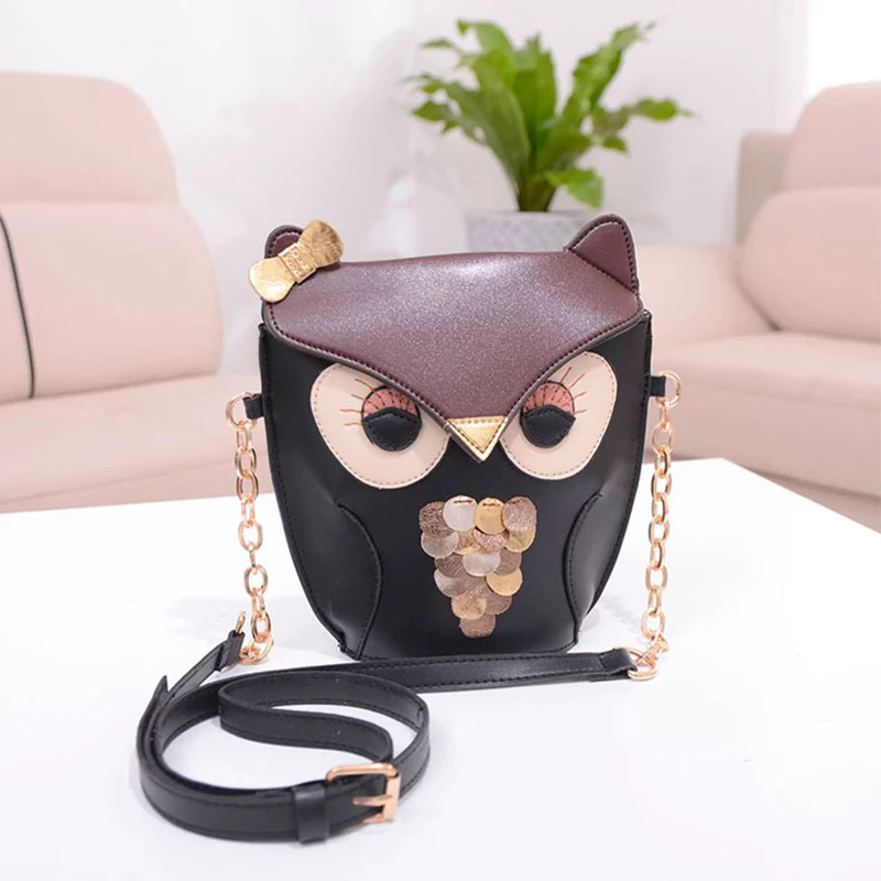 

Promotion!!Cute Lovely Vintage Cartoon Owl Women Messenger Shoulder Bags Small Cross Body Bucket bag Women Bag