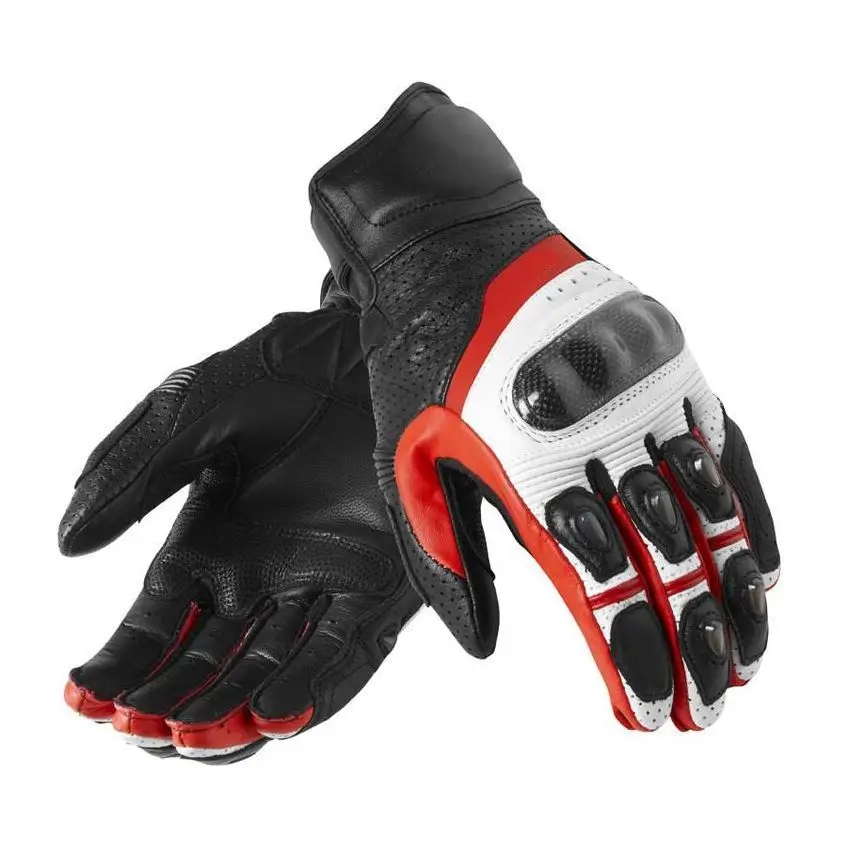 

New 3 Colors 100% Genuine Leather Motorcycle Short Gloves MotoGP M1 Racing Team Gloves Driving GP PRO Motorbike Gloves