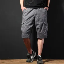 Летние камуфляжные мужские шорты мужские по колено большие карманы хлопок повседневные мужские шорты Новое поступление большие размеры A5337