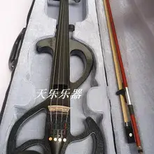 Вспышка ручной работы качественная черная электрическая скрипка