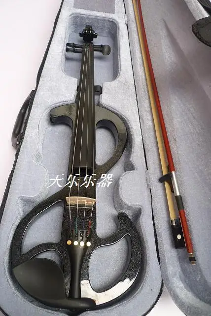 

Flash handmade quality black electric violin electric violin