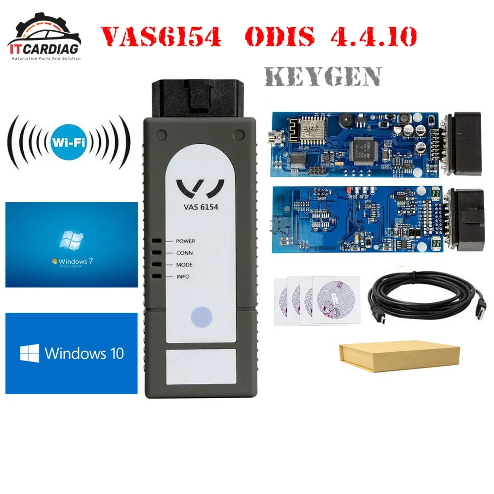 VAS5054a OKI полный чип VAS 6154 ODIS V5.1.3 Бесплатный Keygen VAS 5054a Bluetooth VAS6154 wifi AMB2300 для VAG сканер Obd2 сканер - Цвет: vas6154