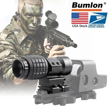 

3X Magnifier Scope Compact Tactical Sight with Flip to 20mm Airsoft Rifle Gun Rail Mount RL6-0059