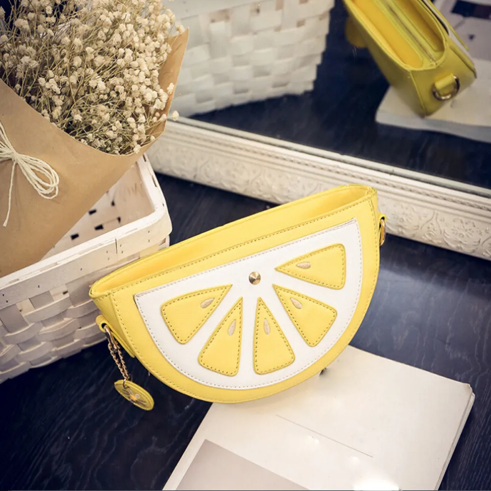 

Sweet Summer Messenger Women Cute Fruit Pattern Packet Chain Handbag Single Shoulder Orange Watermelon Cross Body Bag 10Sep 21