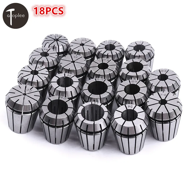 

18PCS/set ER32 Precision Spring Collet Set 3mm-20mm CNC Boring Milling Drilling Tapping Processing Clamping Tools