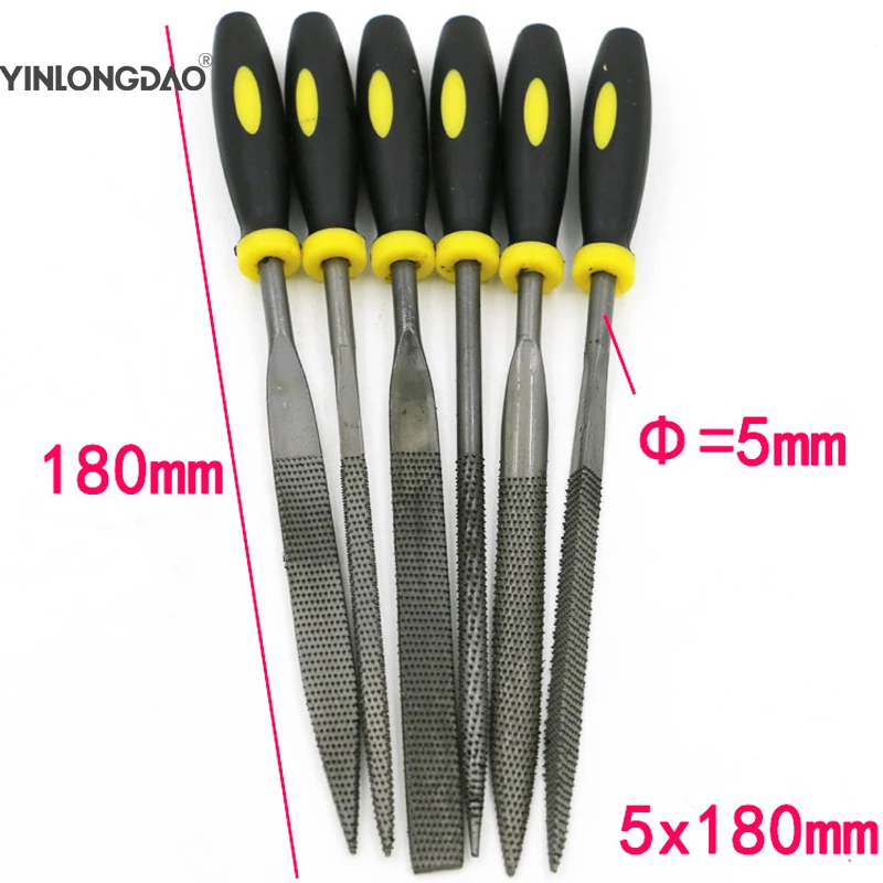 

6pcs 180mm Wood Carving Tool Mini File Set Microte Needle Rasp Filling Tool Woodworking Files Hobby Hand Diy Folder Filing Flat