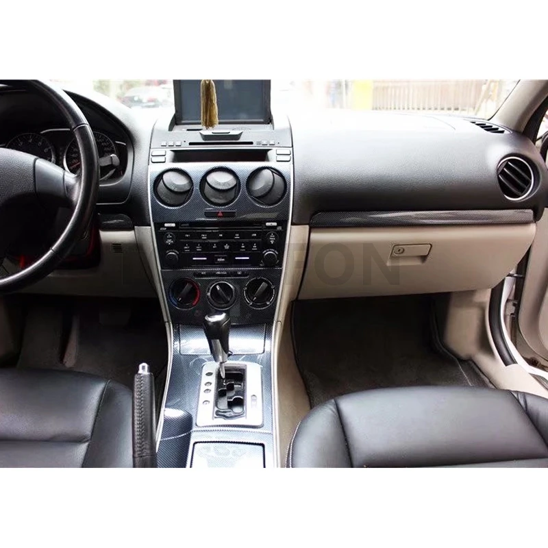 TOMEFON для Mazda 6 от 2006 до ABS углеродное волокно краска для межкомнатных дверей панель передняя AC вентиляционное отверстие Средний подлокотник коробка Задняя отделка стиль