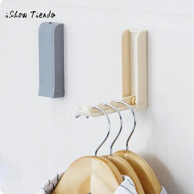 1pc Folding Door Back E Saving Clothes Hanger Hook Rack For 1pc Folding Door Back E Saving Clothes Hanger Hook Rack For Bathroom Bedroom Multi Purpose
