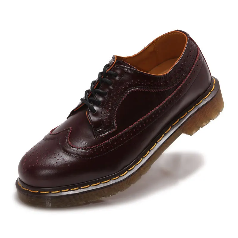 Мужские Винтажные туфли из натуральной кожи бордового цвета со шнуровкой|shoes