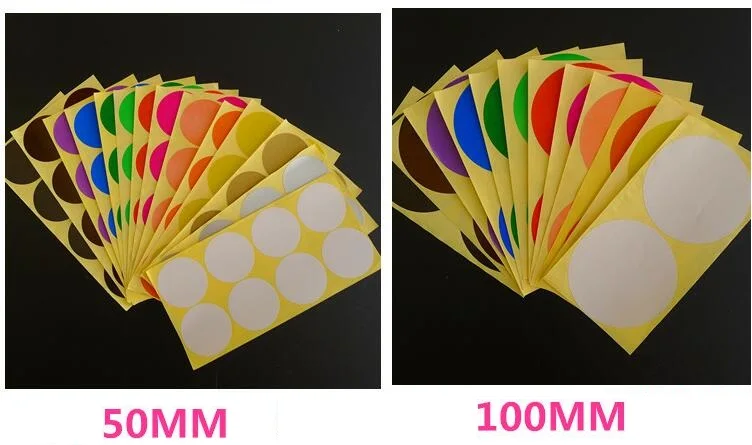 candy bags 8/10/13/16/19/25mm Small Dot Red Green Round Sticker Labels Self Adhesive Paper Label Sticker party favor bags