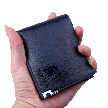 

Business Men Wallets Fashion Personality Apple Pattern Wallet Soft Quality PU Leather 3 Colors Card Holder Purse Free Shipping