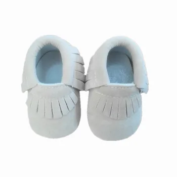 

High quality suede soft sole moccasins genuine leather fringe handmade baby maccasins shoe non-slip shoes prewalkers