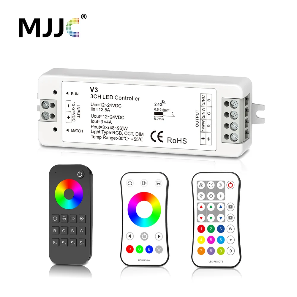 Контроллер светодиодной ленты MJJC RGB RGBW RF 12 В 24 в 2 4G беспроводной контроллер