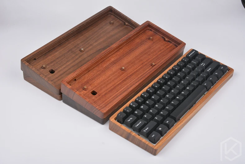 US $61.90 wooden case wood case walnut rosewood zebra wood with wood wrist high quality free shipping for gh60 xd64 poker 2 60
