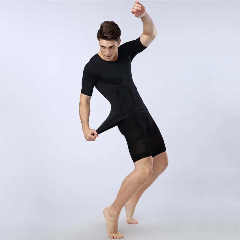 High Waist Trainer Men Bodysuit Slimming Compression Contour Body Shaper Strong Shaping Underwear Shorts Slim Fit Boxer Pants