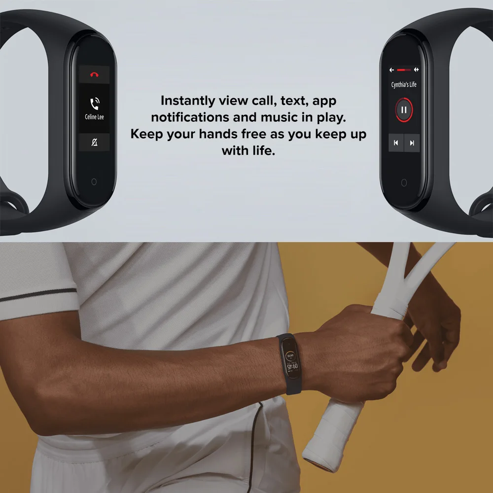 Xiaomi MiBand 4 NFC версия новейший музыкальный умный Браслет фитнес-трекер для измерения сердечного ритма 0,9" цветной AMOLED экран BT 5,0 браслет