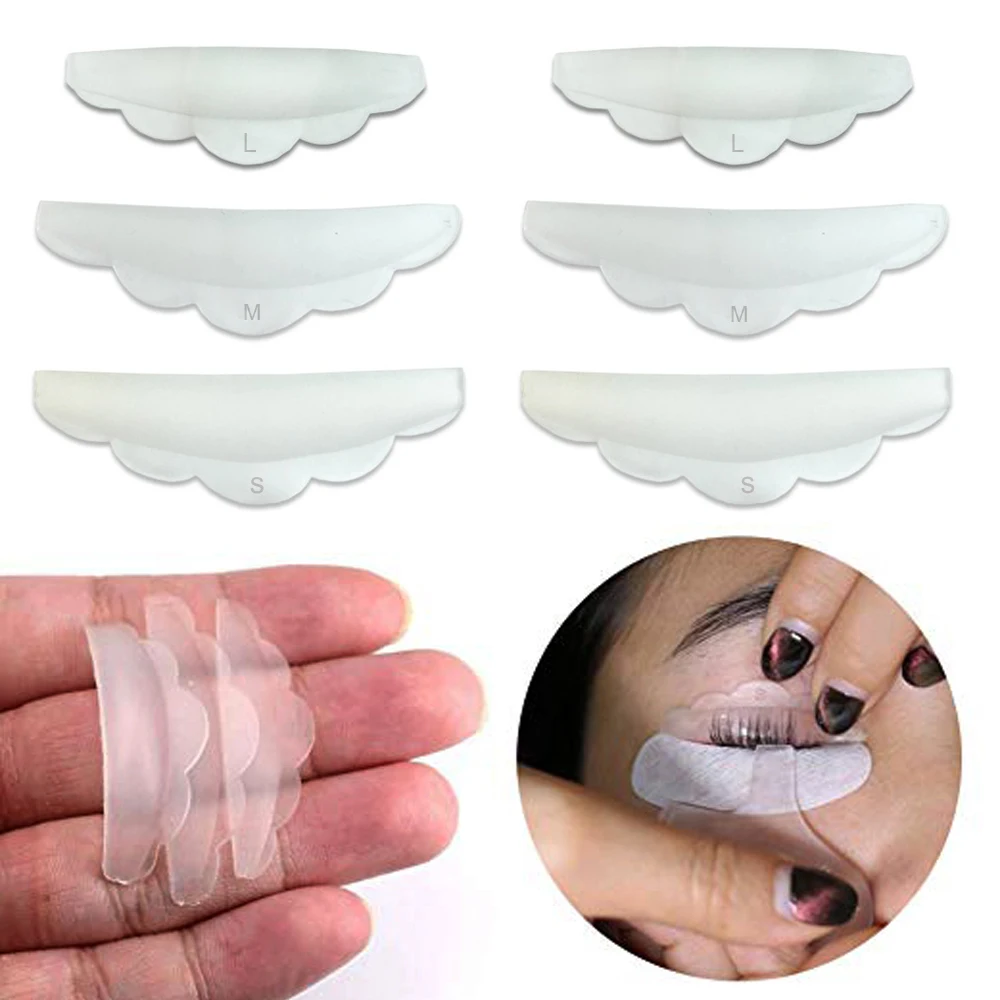 

6Pcs Silicone Eyelash Perming Curlers Curl Lash Lift Rods Makeup Tool Lash Lifting Shield Pads Rods Extension Supplies