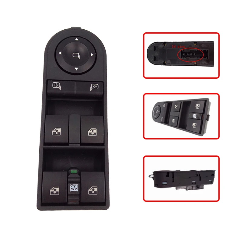 

High Quality Front Left Window Control Button Switch 13228699 For O*pel As*tra H Za*fira- B 2005-2015 1999 13228699 13215153