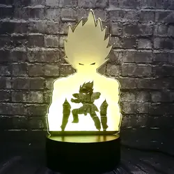 Креативный Жемчуг дракона Saiyan мультфильм Wukong 3D Акриловый светодиодный 7 цветов зарядка спальня декоративное ночное освещение Праздничная