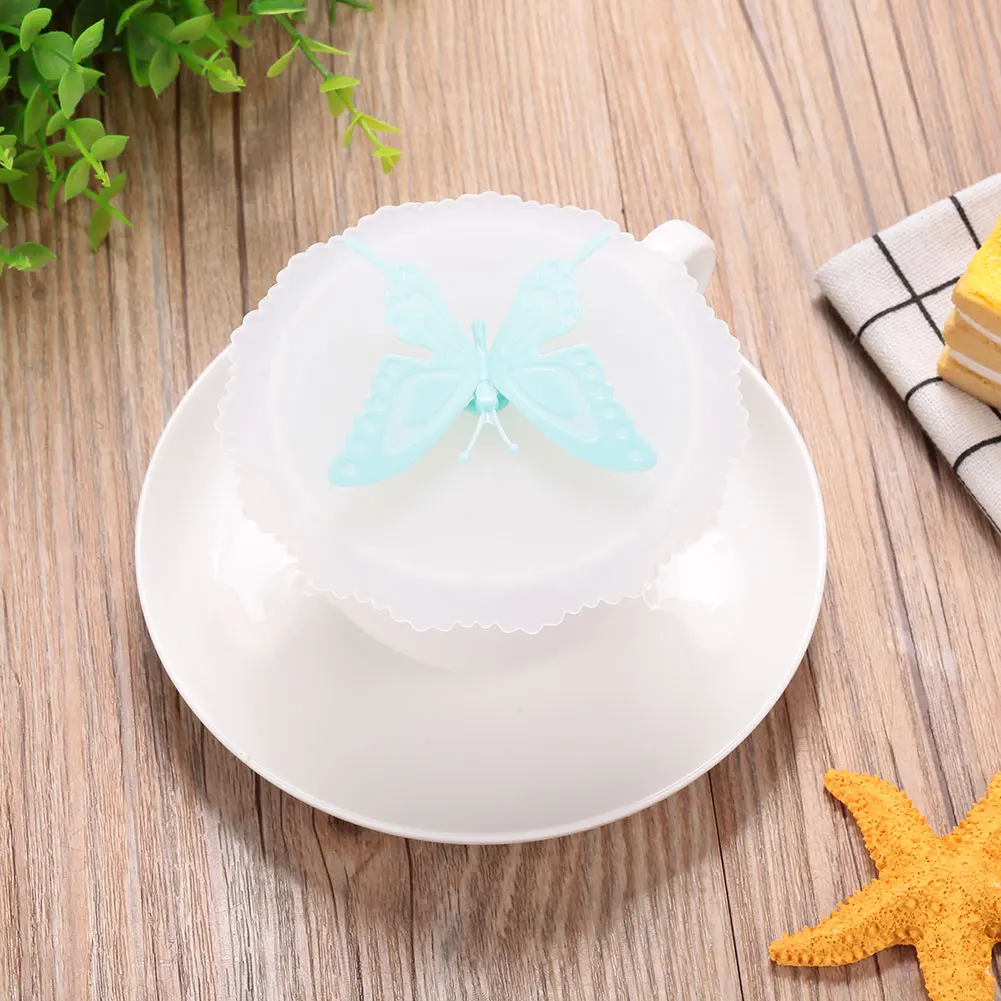 Чашка с изображением бабочки Крышка герметичная, силиконовая крышка Анти-пыль кухонные аксессуары