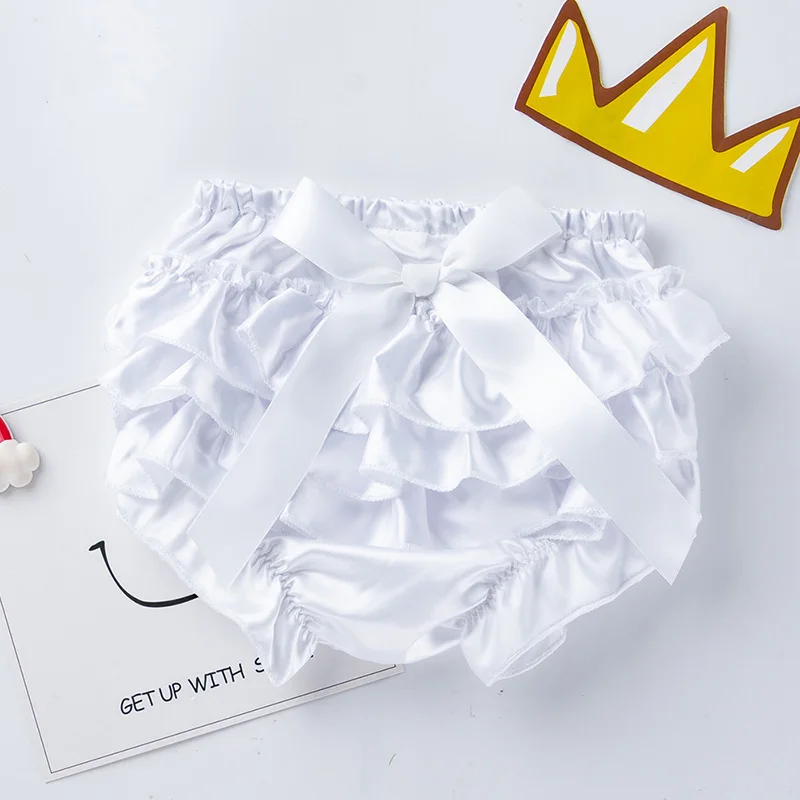 

Raisevern New Come Summer PP Pants Lace Mid Waist White Shorts Outfit 3-24 Months Baby Clothes