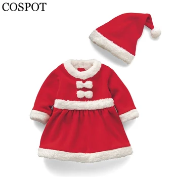 

newborn baby clothes bebe baby girls and boys clothes Christmas red and white party dress hat Santa Claus hat sliders 15